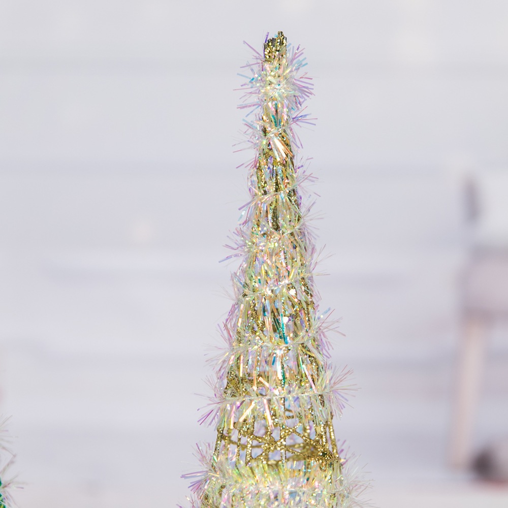 跨境新款铁艺圣诞树圣诞节装饰 塔尖节日派对布置树装饰品摆件产品图