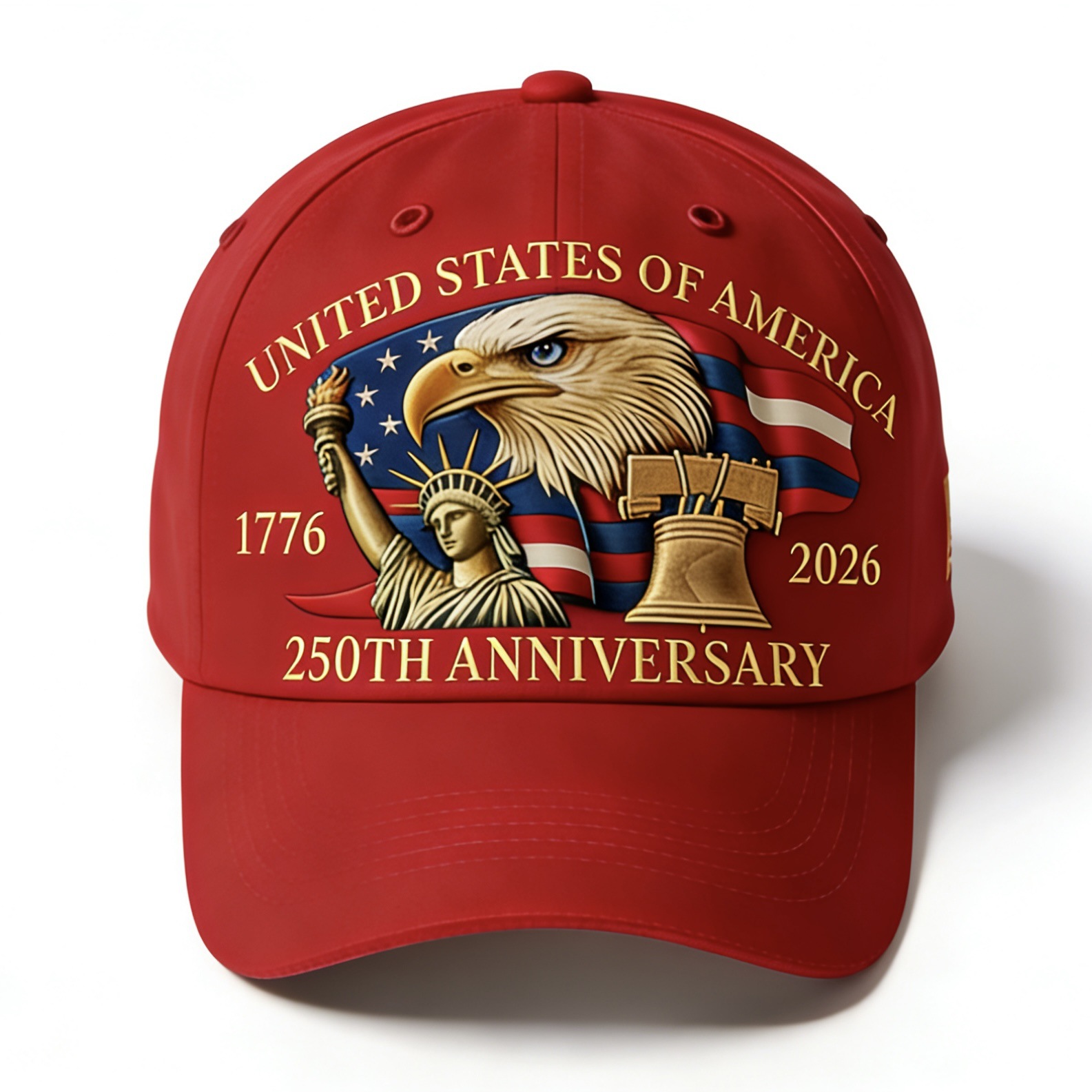 Amazon's new embroidered baseball cap for the 250th anniversary of the United States, sun protection cap for men and women details Picture