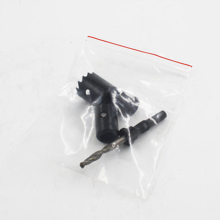 Bimetallic hole opener set, woodworking drill tool, gypsum board, plastic, iron plate drilling 16-21mm black Specification drawing