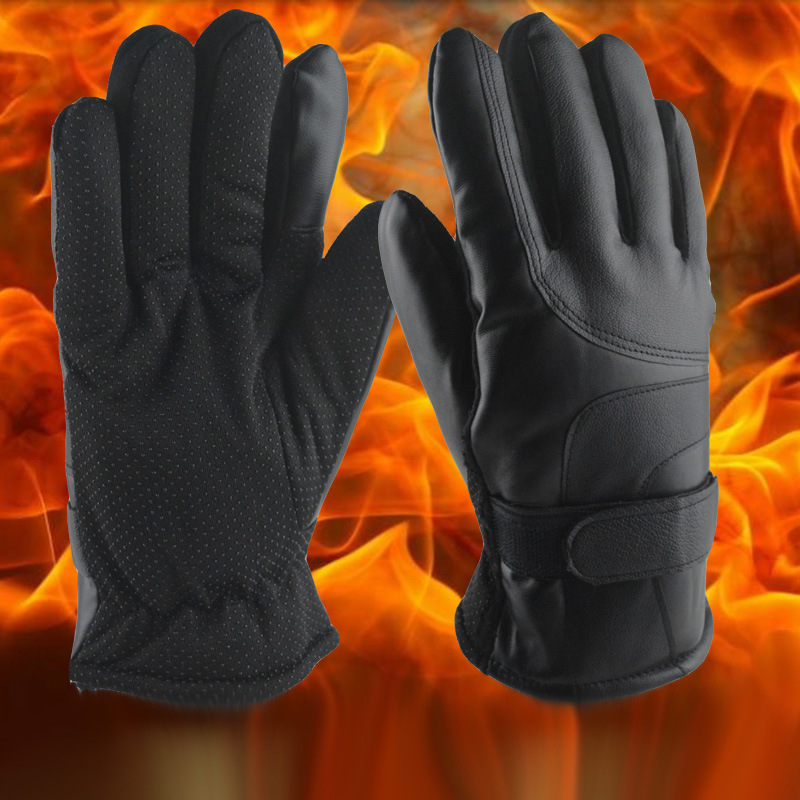 户外保暖冬季男士新款加绒手套摩托车自行车骑行防风手套厂家直供