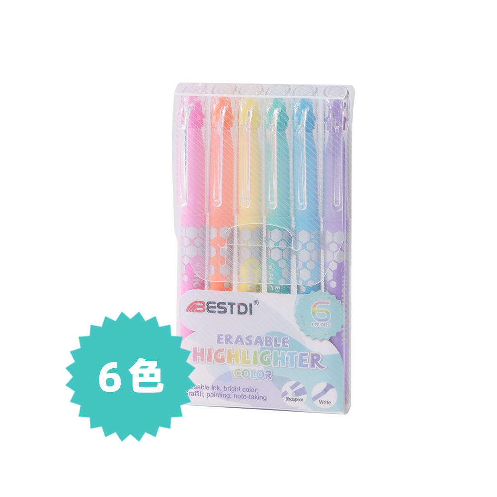 Cross-border exclusive Highlighter Erasable multi-color thermal friction fading marker pen Thermal erasable rubbing Highlighter Item Picture