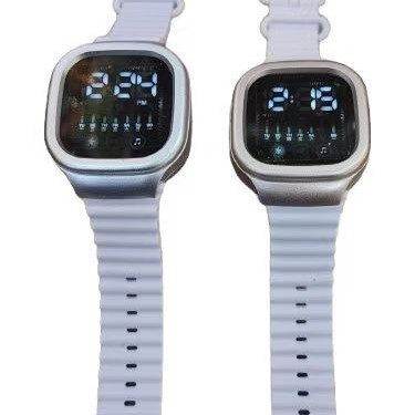 Factory direct sales of simple LED watches, men's and women's electronic watches, sports student display screen electronic silicone couple watches details Picture