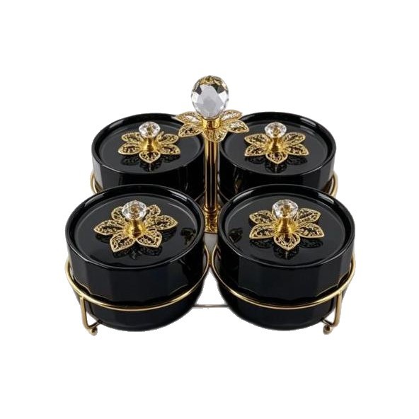 علبة فخار الصينية الصينية الجديدة، فاكهة الفخار المجففة، 3 قطع 4 غيغاط من الجوز، Item Picture