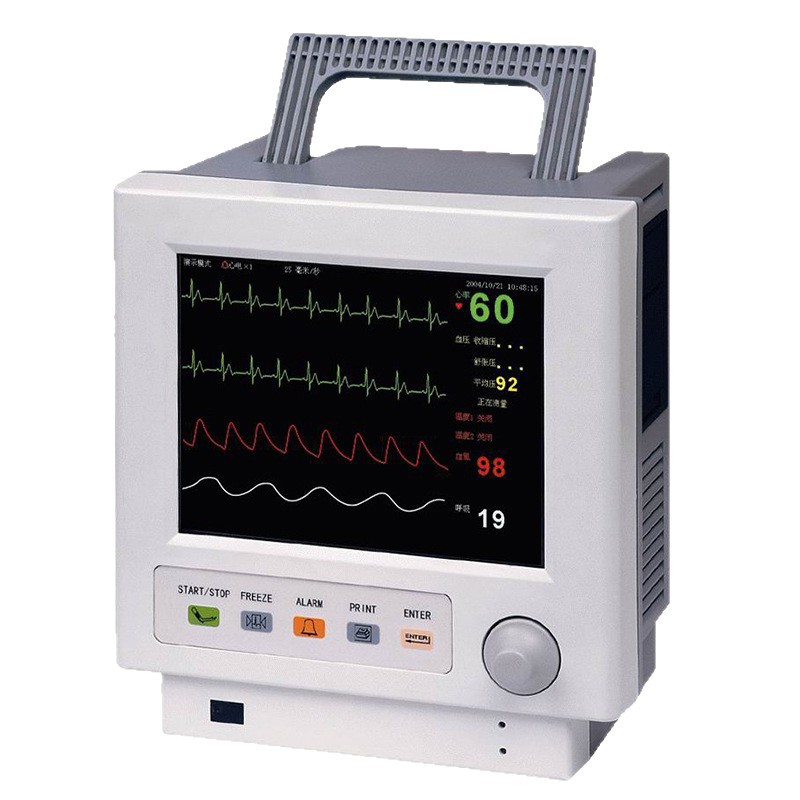 Foreign trade exclusive supply multi-parameter electrocardiogram monitor, medical patient portable monitoring instrument touch screen color display Item Picture