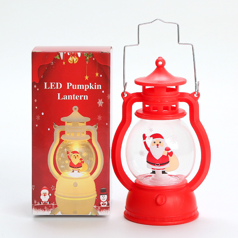 New Christmas oil lamps, children's Christmas Eve gifts, kindergarten gifts, hand-held night lights, window display items, hanging items wholesale Item Picture
