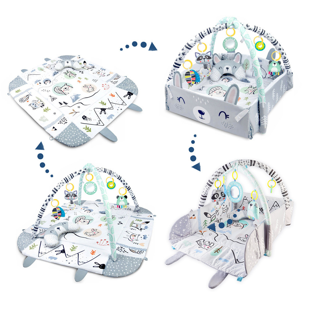 Nordic baby crawling mat, thickened home children's play mat, machine washable anti-drop floor mat, children's tent crawling mat