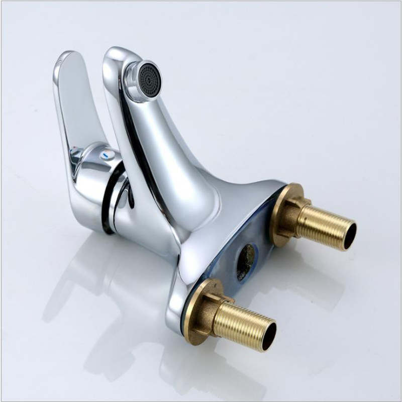 水暖批发铜双孔洗手盆浴室面盆冷热水龙头混水阀台盆现代简约风细节图