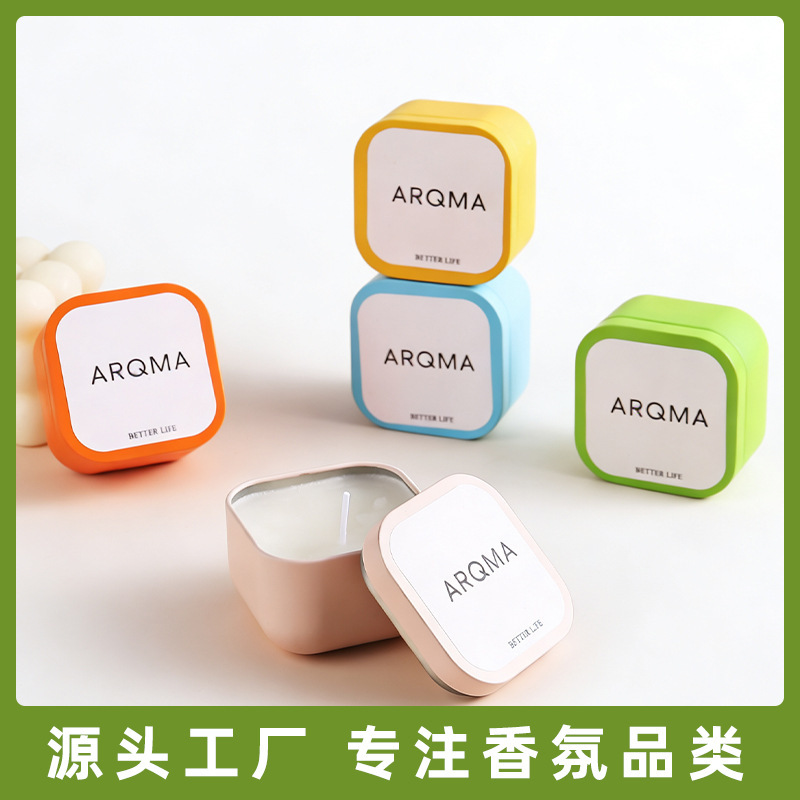 彩色心形氛围感香薰蜡烛七夕香氛伴手礼爱心玻璃杯摆件情人节礼物