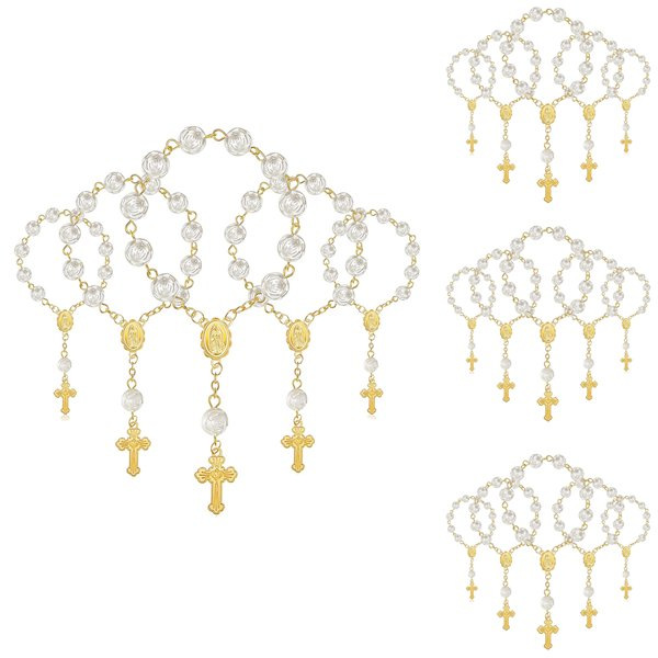 Amazon Europe and America cross-border wholesale prayer bead bracelets, heart angel wing bracelets, rose and pearl bracelets