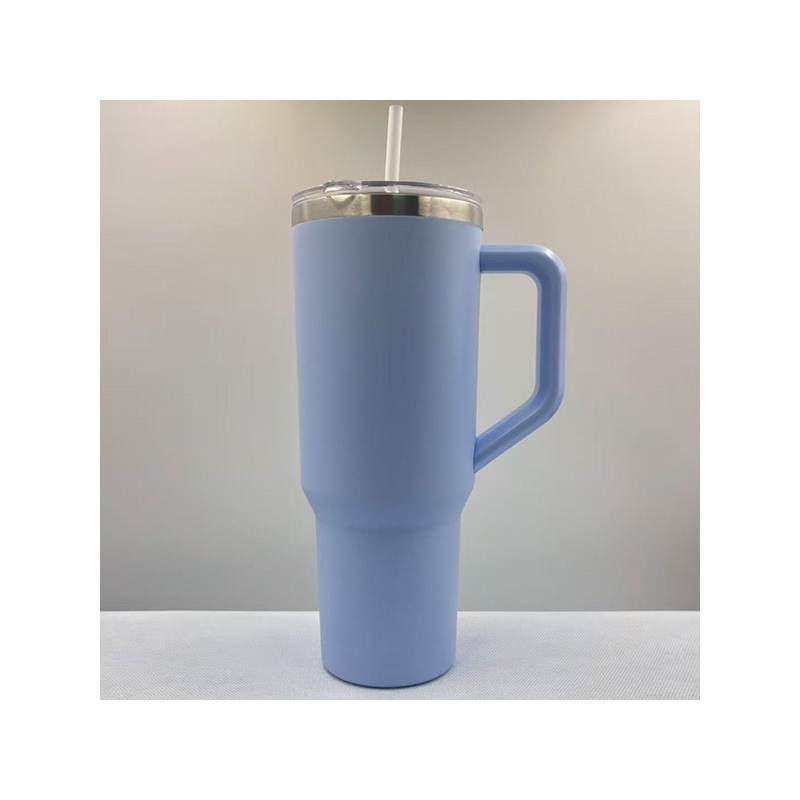 Factory wholesale 40oz car cups, 304 stainless steel insulated cups, handle ice king cups, large-capacity straw cups in stock Item Picture