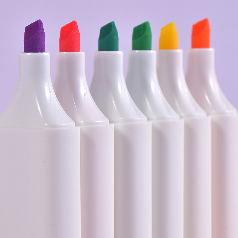 Manufacturer's genuine supply of flat highlighters with bright colors, slanted highlighters 006, Weiya Hui Highlighters wholesale Application Scenario