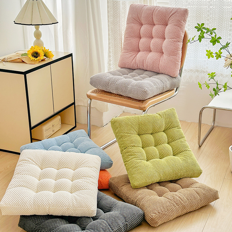 Thickened bean velvet seat cushion, chair, office fart cushion, bay window tatami, dormitory kneeling cushion, machine washable Specification image