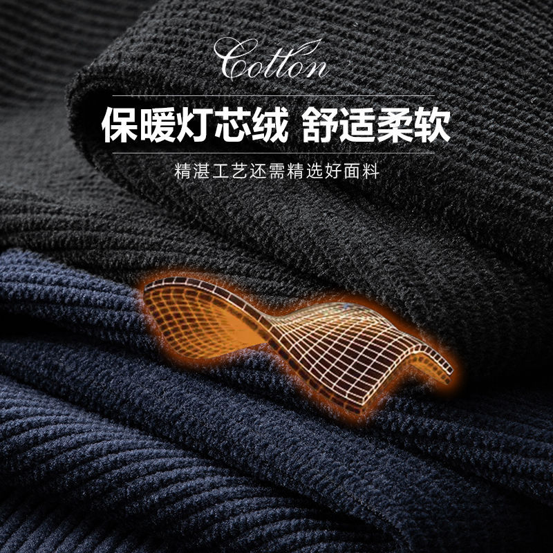 The new autumn and winter Korean-style business straight-leg thickened warm men's trousers and casual pants Application Scenario