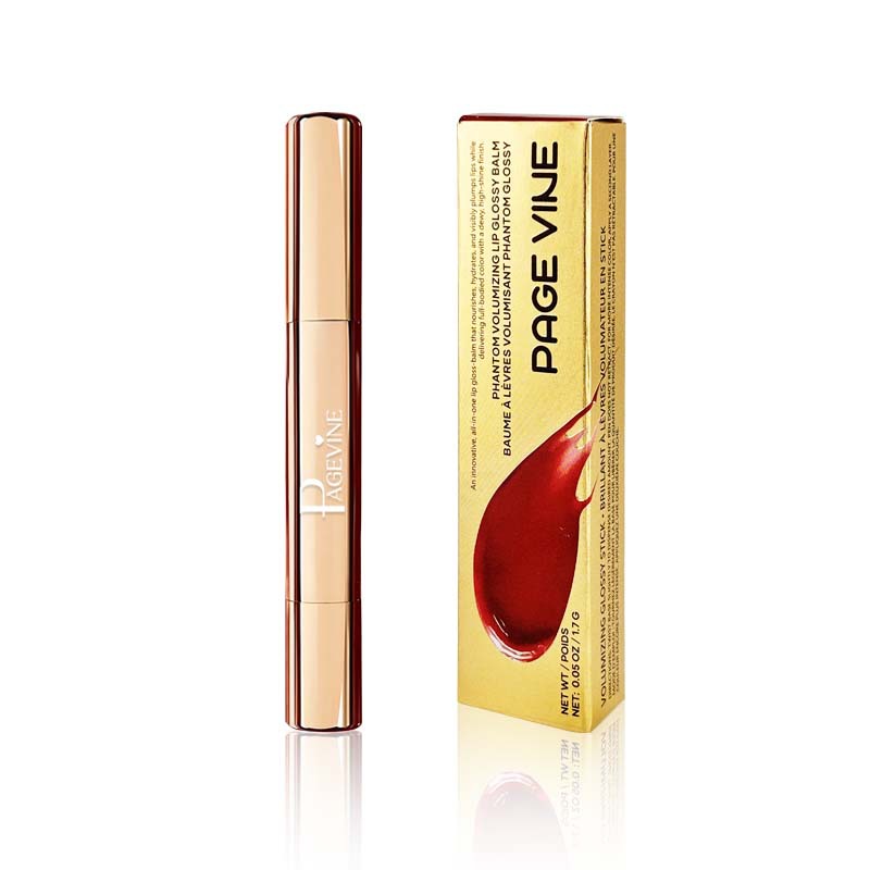 Cross-border PAGE VINE small gold tube Lipstick, moisturizing, long-lasting, waterproof, Whitening, rotating matte lipstick for export Item Picture
