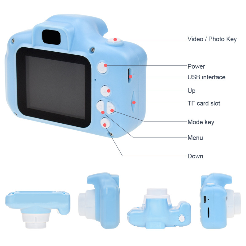 x2000 Children's camera, high-definition digital camera for kids and students, festival birthday gift camera details Picture
