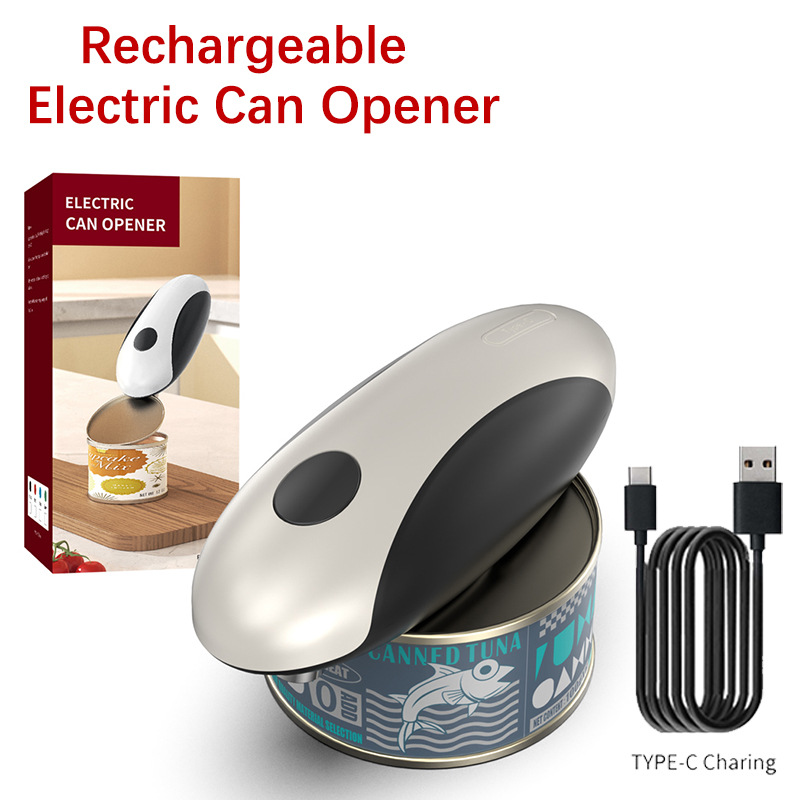 Factory-customized electric can opener, can knife, automatic can opening and charging, household pet can and easy-pull can cap opener, elderly effort-saving bottle opener