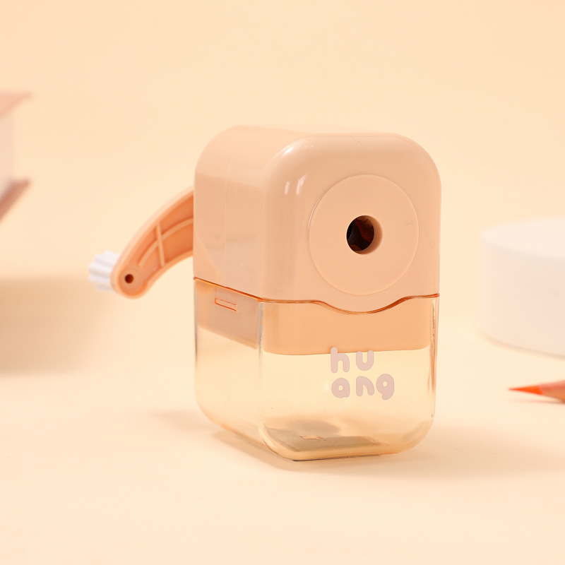 Primary school student stationery: macaron-colored hand-cranked pencil sharpener, pencil sharpener, children's automatic lead shaver, pencil sharpener details Picture