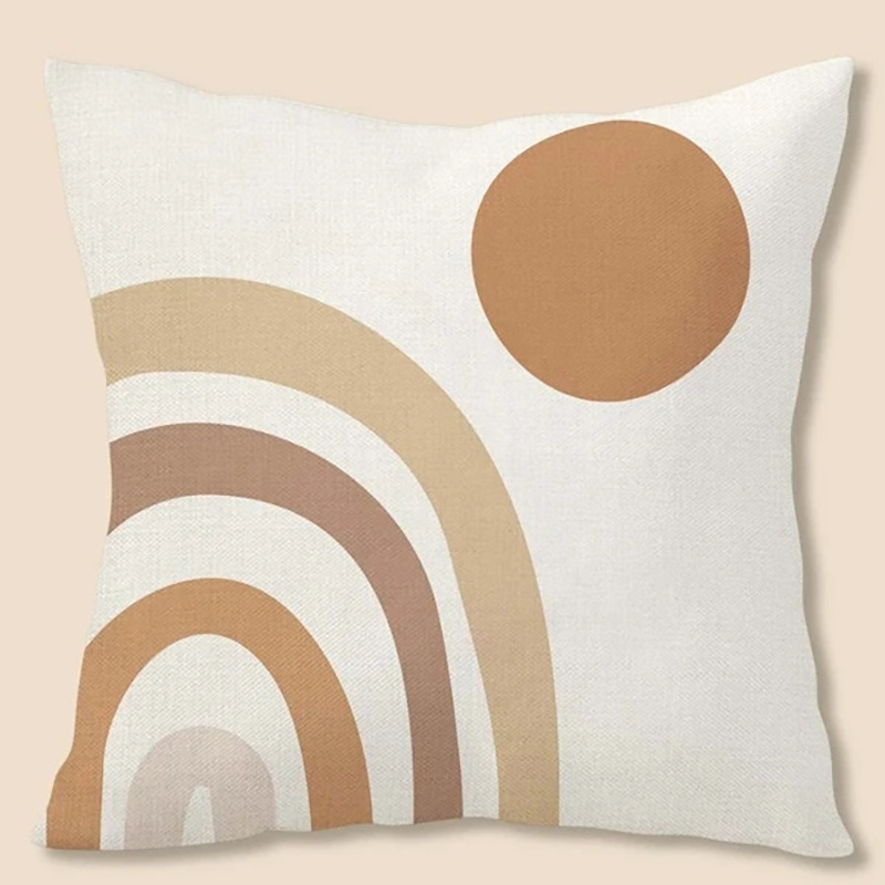 Cartoon printed throw pillow sofa, rainbow pillow, simple children's room decoration, customized creative home details Picture