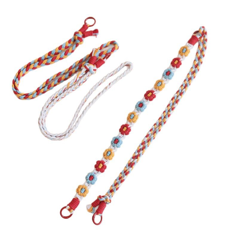 Huahua Mars Concert star support color personalized woven flower pendant, mobile phone lanyard, crossbody shoulder strap detachable Item Picture