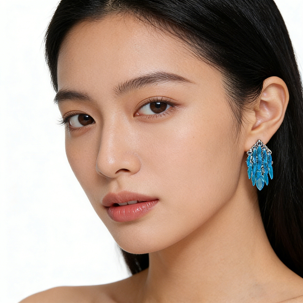 饰品/耳钉女长款气质/欧比雅比耳环/耳环女长款气质/手饰细节图