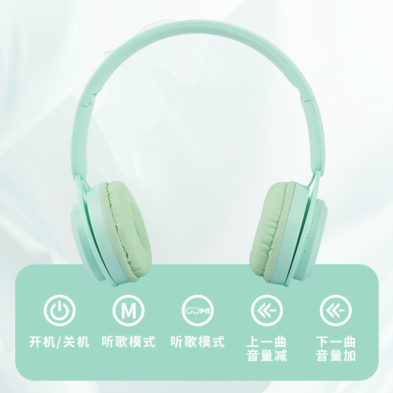 The new cross-border Y08 over-ear Bluetooth headphones are a low-frequency wireless foldable universal Bluetooth headphones for mobile phones and computers details Picture