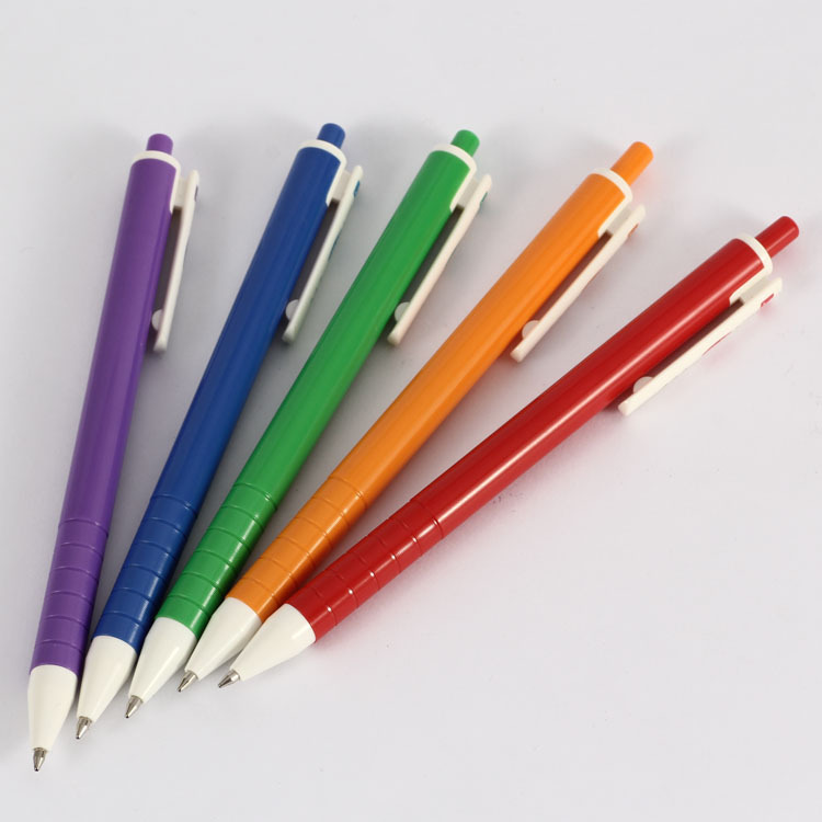 Tianfeng Foreign Trade Unsheathed Ballpoint Pen 590 Press plastic Ballpoint pen Advertising LOGO Ballpoint pen details Picture