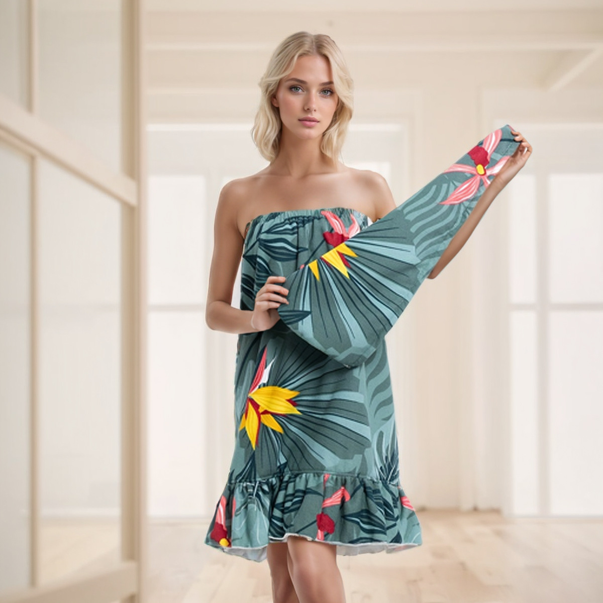 浴巾/沙滩毛巾/沙滩巾/大号沙滩围巾/跨镜女沙滩细节图