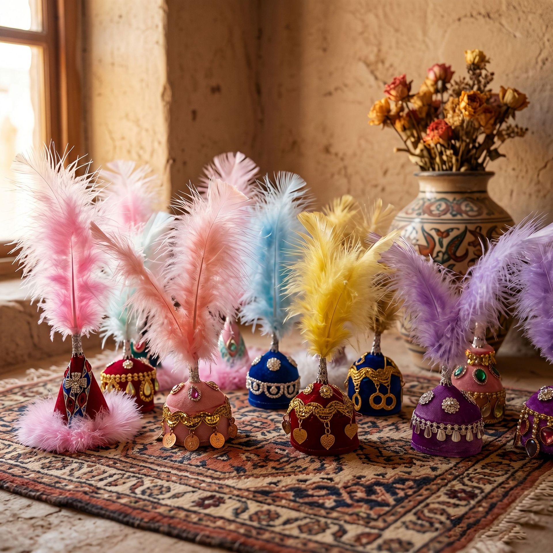 Xinjiang little sheep hats, accessories, sheep dolls, ethnic style, cute sheep plush creative souvenirs, gifts, pendants, toys details Picture