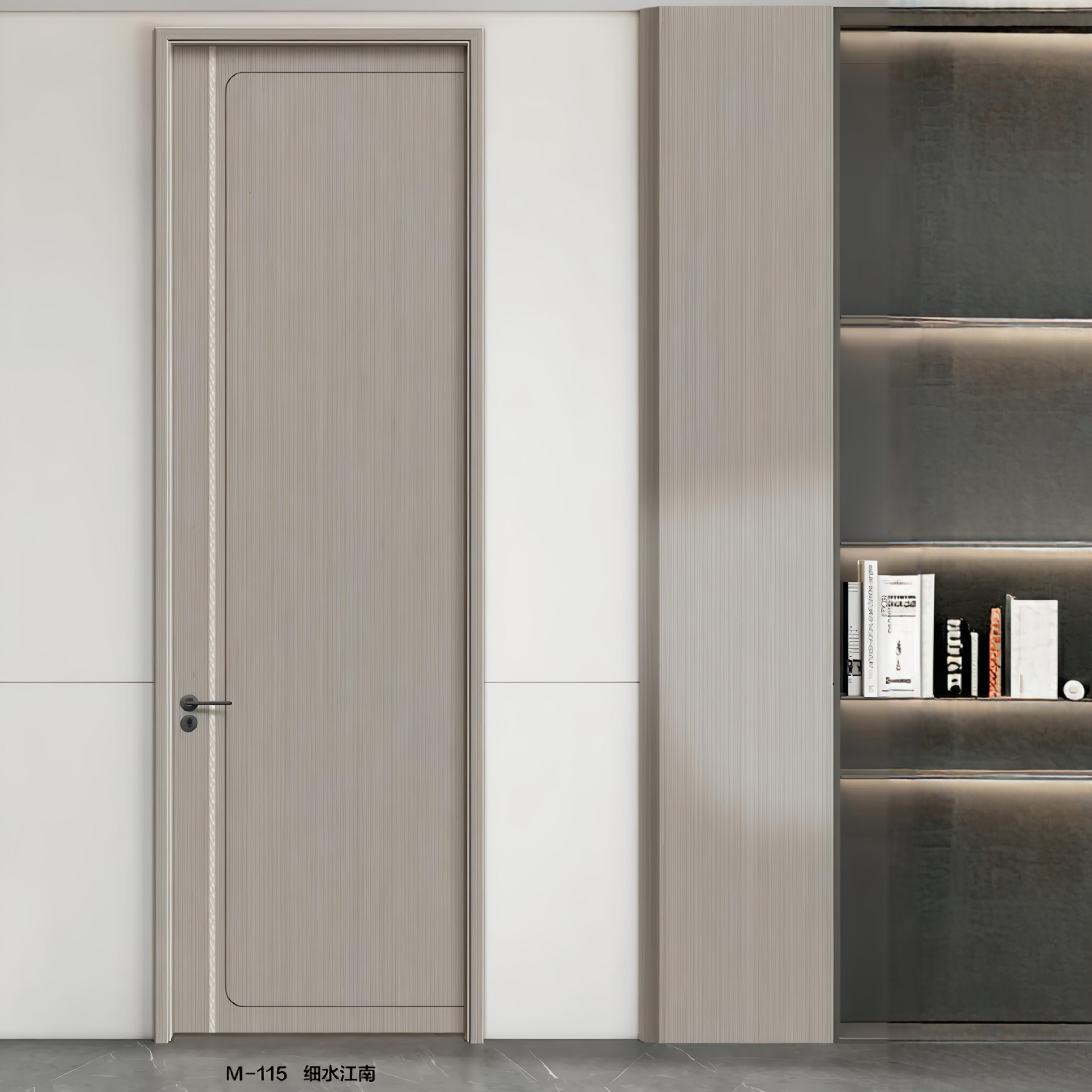 Paint-free door, oak door, solid wood composite door, fashionable and simple interior door, paint-free carbon fiber silent modern bedroom door details Picture
