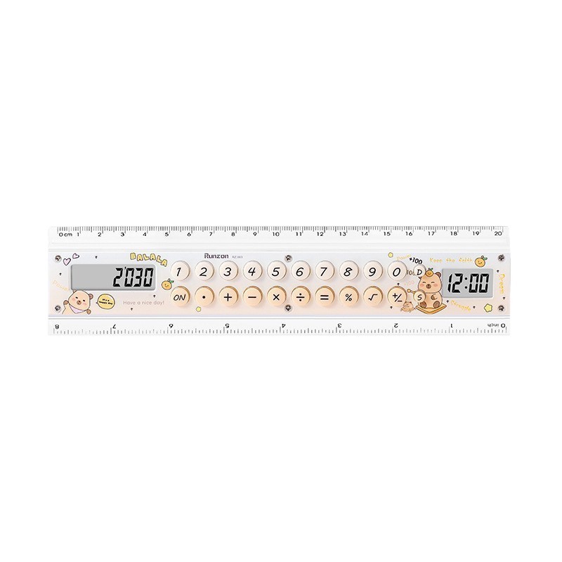 RZ-869 Dopamine gradient ruler Calculator, high appearance level cartoon calculator, student multi-functional calculator Item Picture
