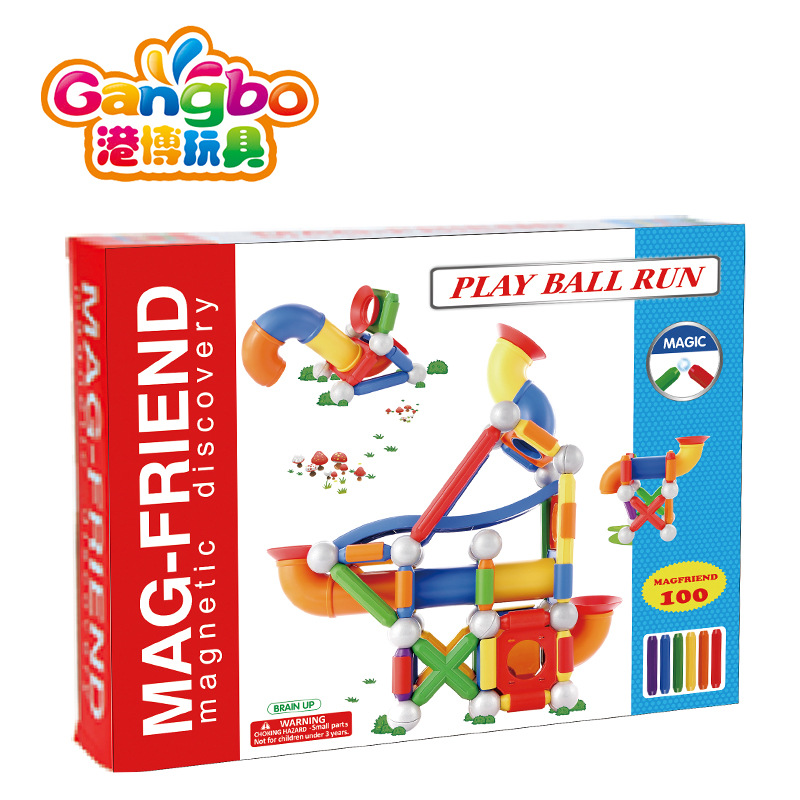 100pcs color box magnetic bar toy set for children, large particle educational magnetic assembly magnetic car building blocks wholesale Application Scenario