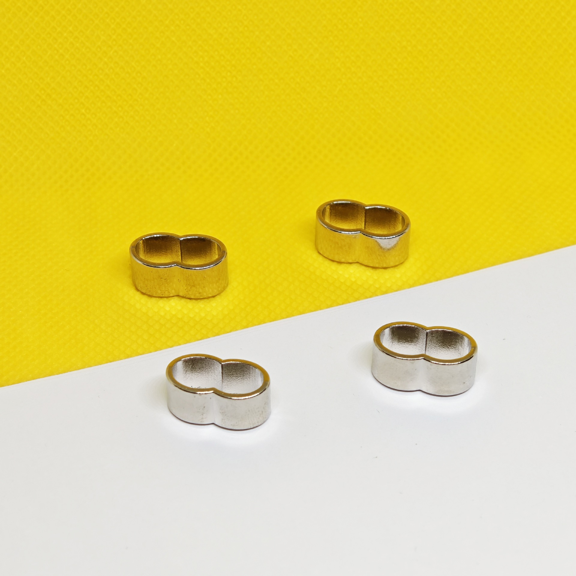 8mm metal 8-shaped buckle for hoodies, pants, belts, bags and other hardware accessories, adjustable large snap-on alloy bucket lock Specification drawing