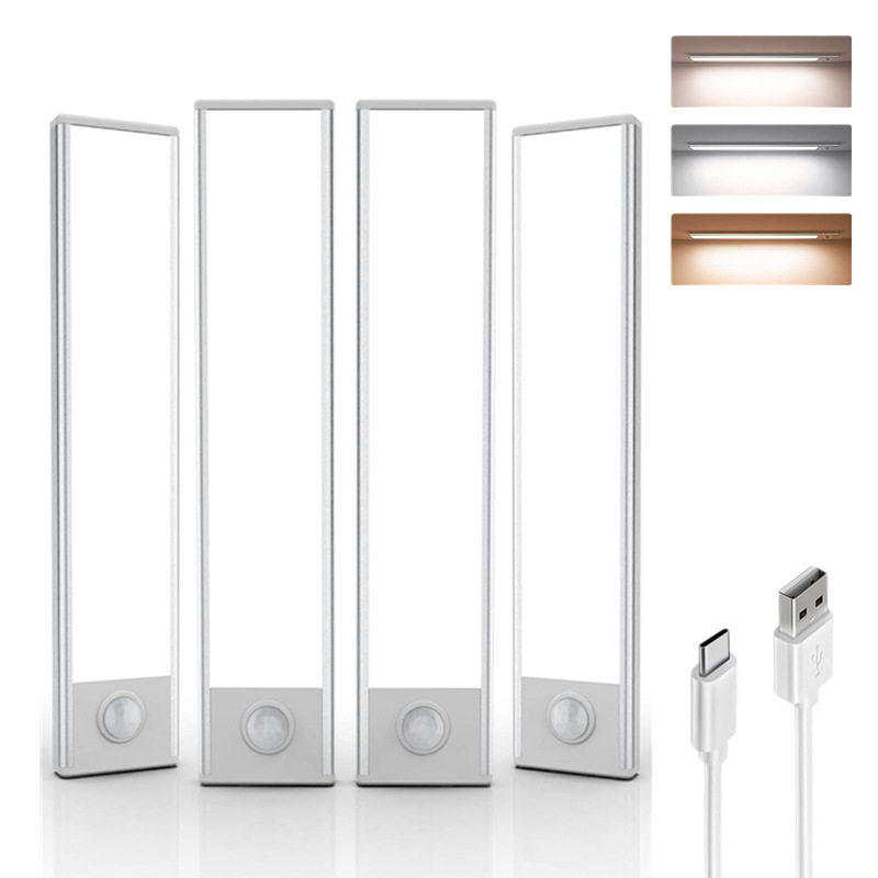 Cross-border intelligent human body sensing led light, ultra-thin long magnetic self-adhesive light strip, rechargeable wardrobe and cabinet light