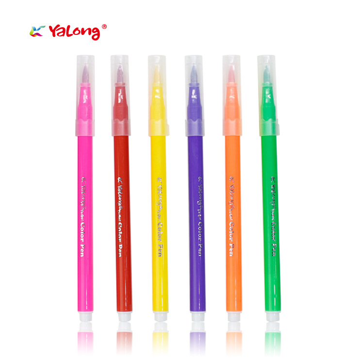 Yalong Cross-border Factory Price 12-color nib watercolor pens, art brushes, children's writing and drawing pens Application Scenario