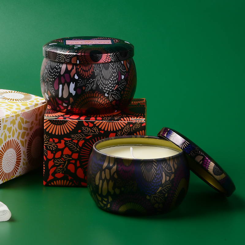Cross-border soybean wax scented candle gift box, plant essential oil smokeless scented candle set available for e-commerce in stock details Picture