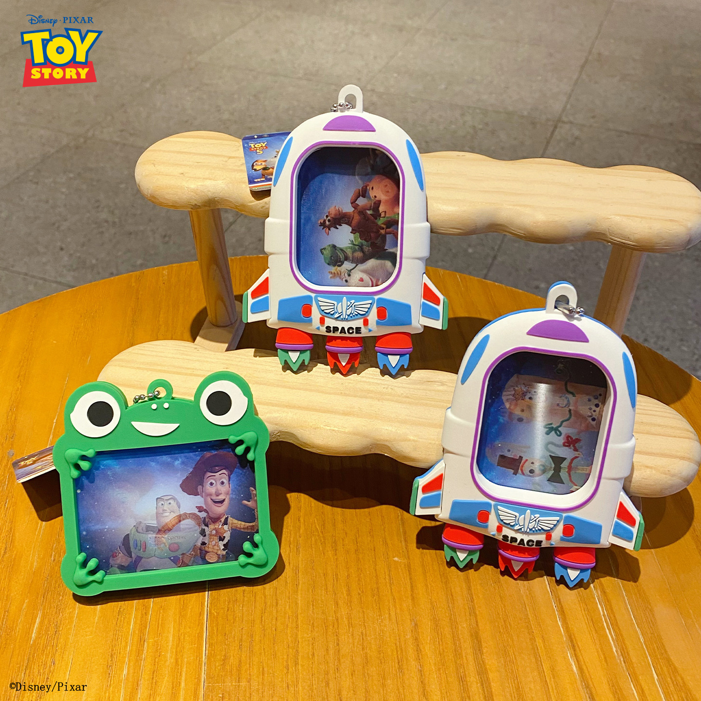 Genuine Toy Story raster card keychain pendant, creative multi-functional toy car bag key pendant details Picture