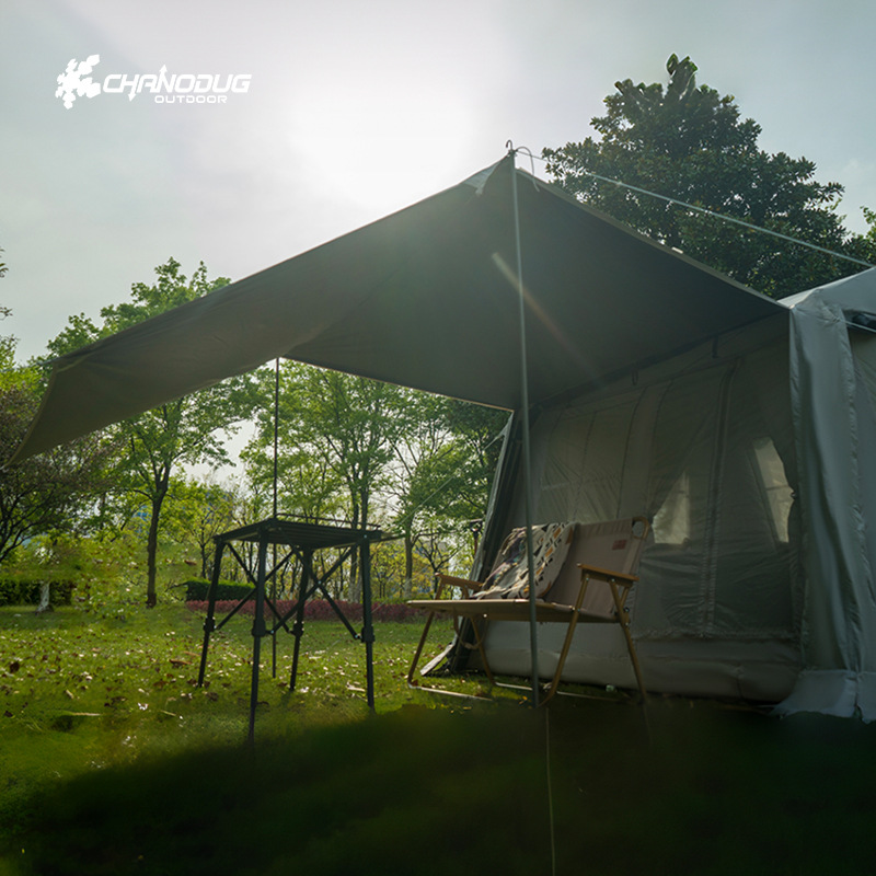 CHANODUG/ Chanodoji Holiday Mountain House 5.9 Vinyl Automatic Tent Camper Home Tent with Canopy Specification image