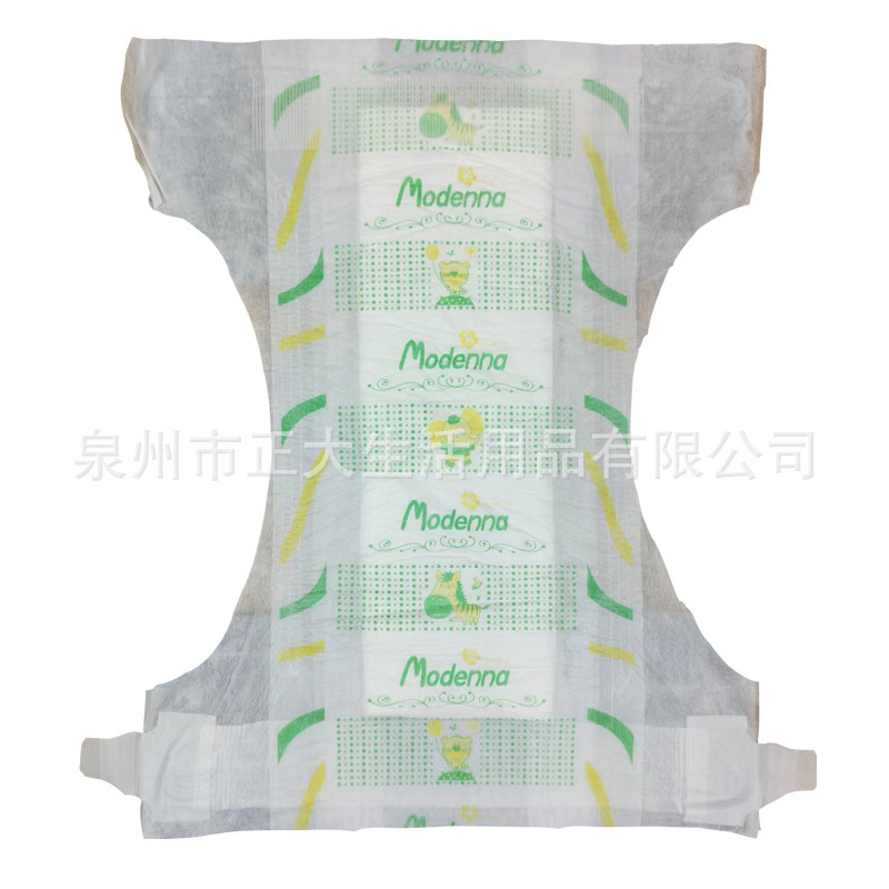 生产厂家跨境出口非洲南美洲委内瑞拉中东高吸收婴儿纸尿裤尿不湿白底实物图