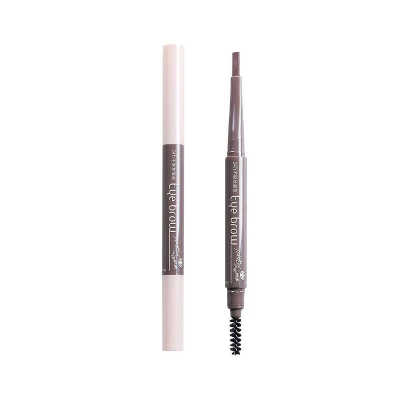 Midnight Cool Black Hot Sale Classic double-headed automatic eyebrow pencils with brushes, plant-based ballpoint pen cores, waterproof cosmetic pens wholesale Item Picture