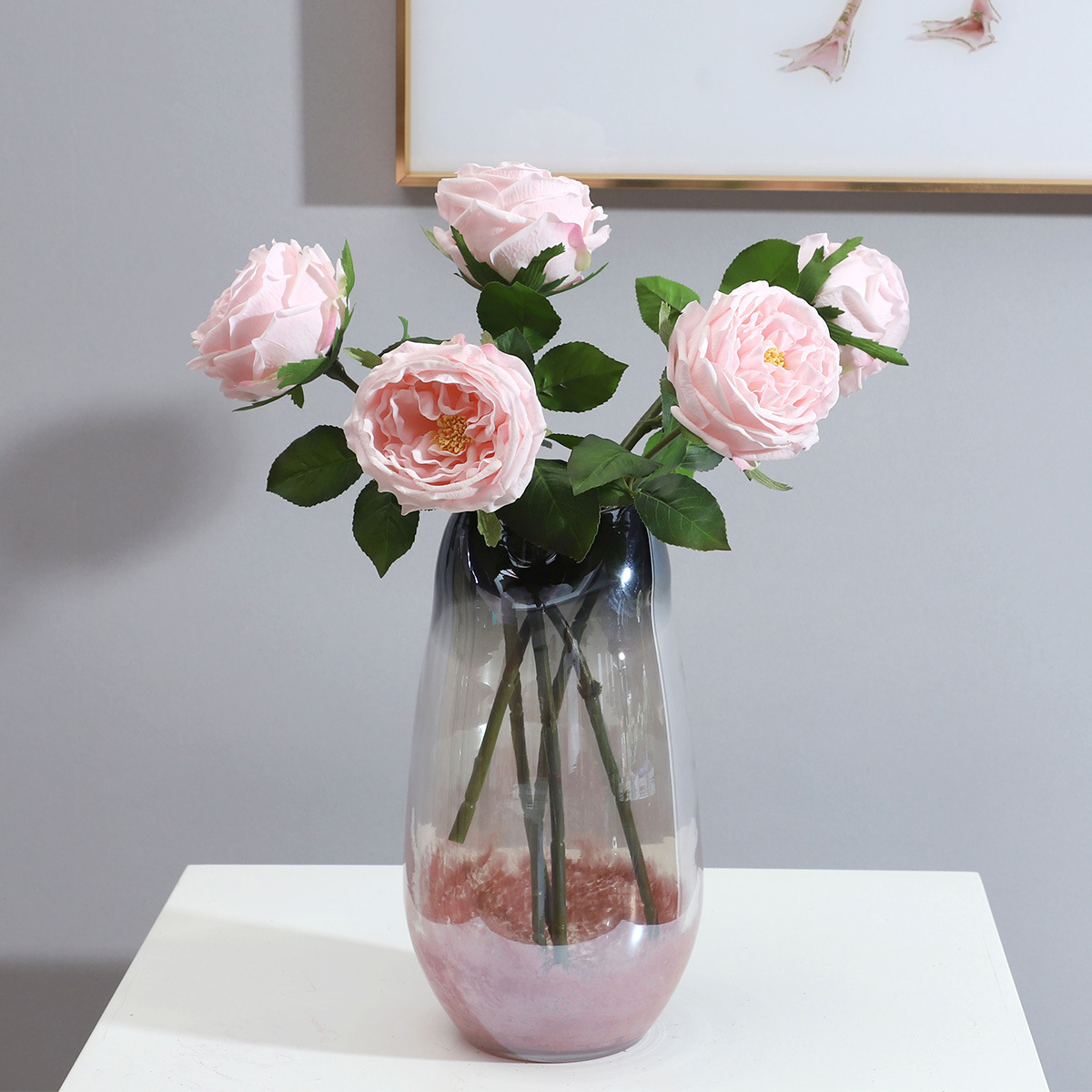 若惜手感保湿单头奥斯汀玫瑰花仿真花装饰假花束摆件花卉ins风