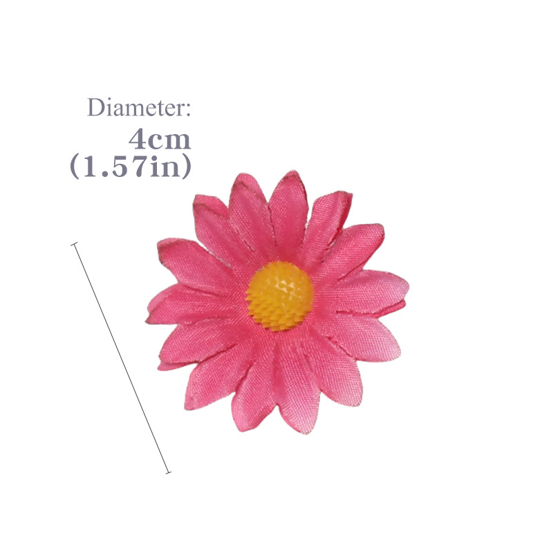 仿真花小雏菊花头花墙花环花艺diy配件婚礼装饰手工簪花头饰材料白底实物图