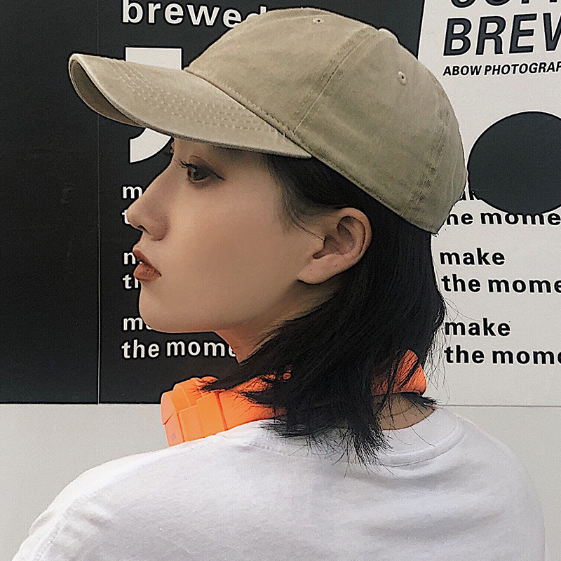 Women's soft-top Korean style Instagram versatile washable solid-color baseball cap casual men's Japanese-style trendy summer Specification image