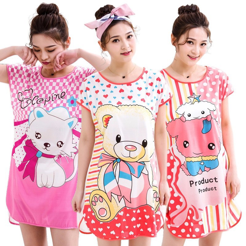 One-piece consignment and distribution of cartoon women's nightgown m Pinduoduo 9.9 free shipping free distribution agency Taobao source home wear