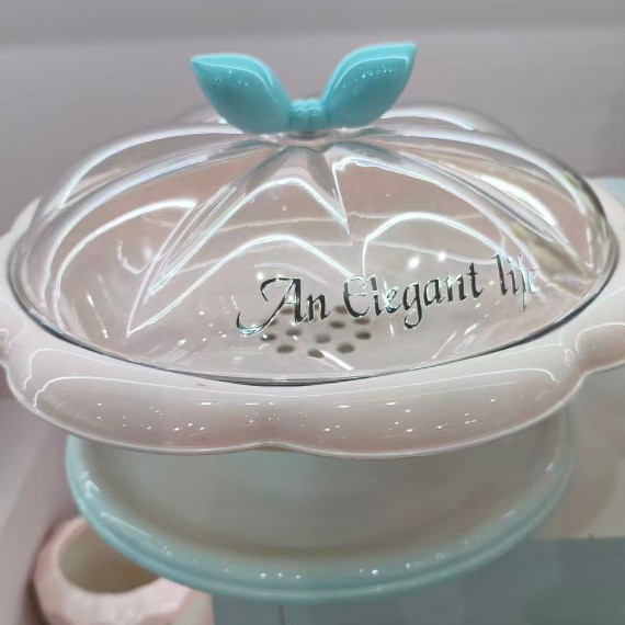 高颜值多巴胺水果盘带脚带盖圆形沥水果盘客厅茶几家用果盘零食盘细节图