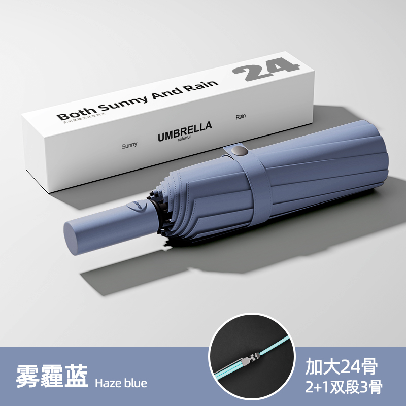 全自动雨伞晴雨两用加大加厚加固防紫外线防晒户外遮阳折叠太阳伞产品图