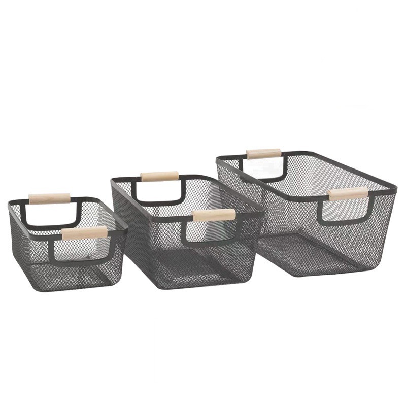 北欧收纳篮多功能铁艺置物篮杂物收纳筐水果篮子桌面零食收纳厂家