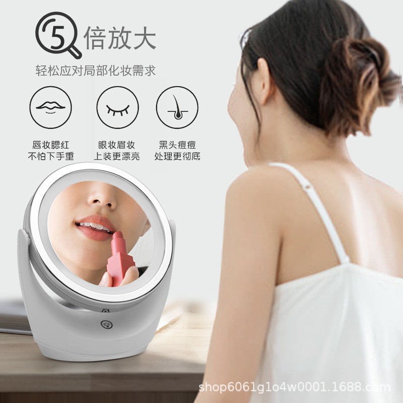 LED makeup mirror, table-type with light, rotating double-sided beauty mirror, princess dressing mirror, student and Internet celebrity mirror, gift wholesale Application Scenario