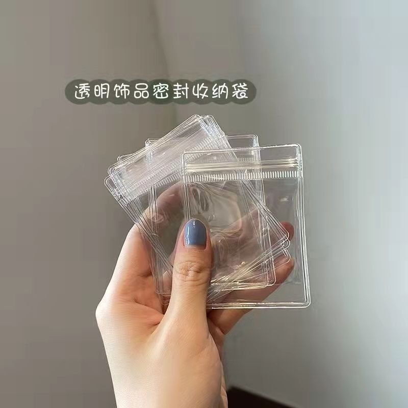 Transparent pvc lure bionic artificial bait sealing bag, plastic self-sealing bag, fishing gear hook sealing packaging bag, waterproof Specification image