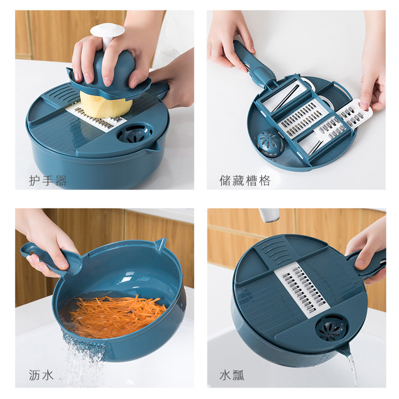 Kitchen vegetable cutter, multi-functional potato slicer, household radish shredder, slicing and shred magic tool details Picture