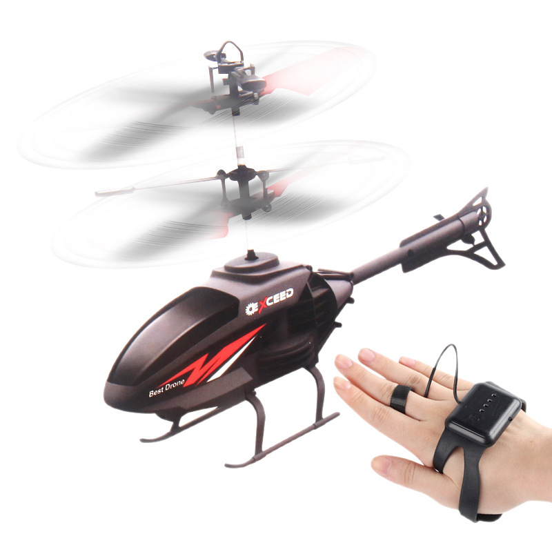 The watch remote control aircraft is shock-resistant with a two-channel sensor. The watch sensor body-sensing helicopter can cross borders Item Picture